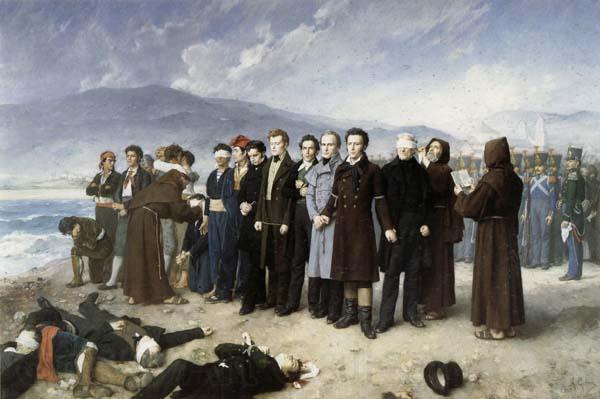 Perez, Antonio Gisbert The Execution of Torrijos and His Companions Spain oil painting art